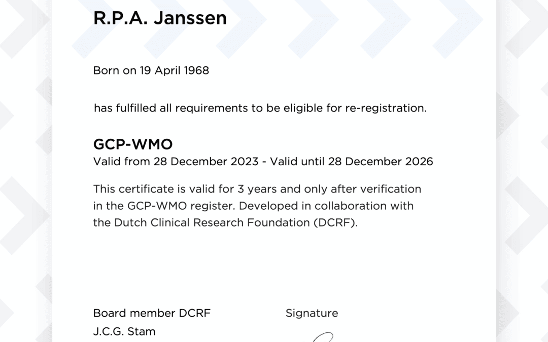 WMO-GCP Certificaat 2023